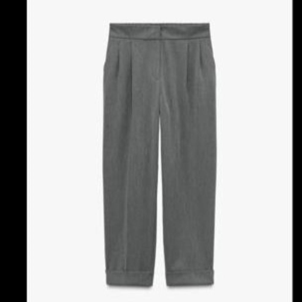 Zara Ladies Pants Gray Size Xl Brand New